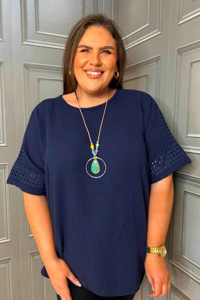 SunLove Top One Size Fits All Molly Navy MOLLY-NAV-1