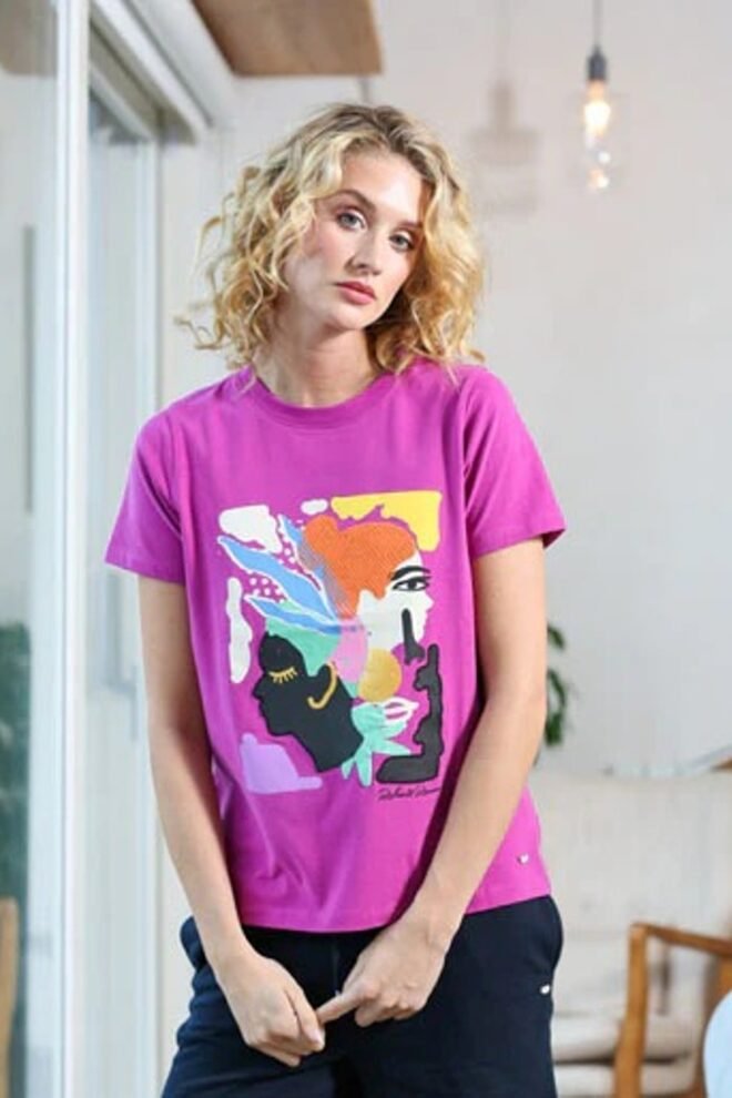 Relax & Renew Riley Tee Magenta RILEY-MAG-1