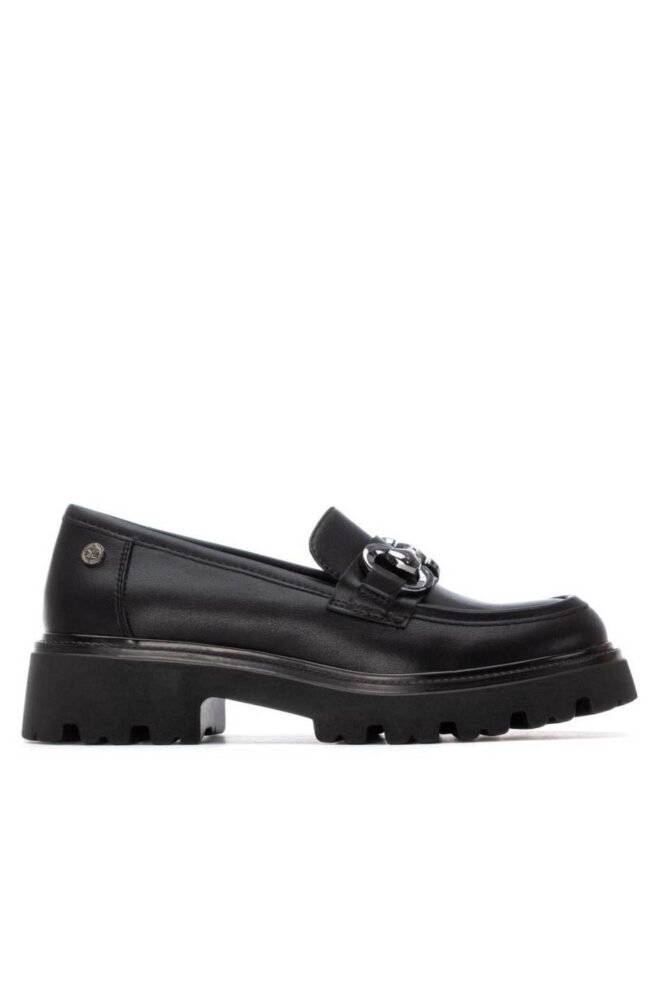 XTI Black Chunky Chain Loafer 144418-BLK-1