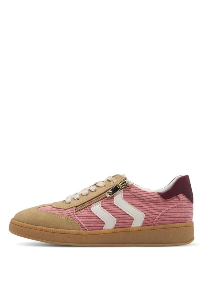 Marco Tozzi Rose Cord Zip Trainer 23776-ROSE