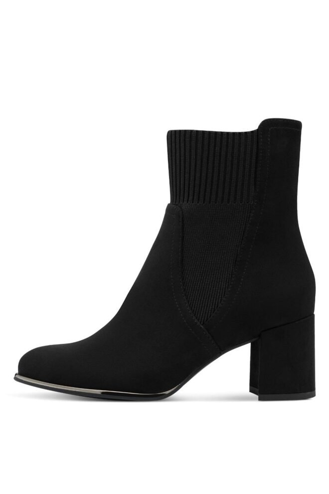 Marco Tozzi Ribbed Sock Block , boot, 25392-BLK