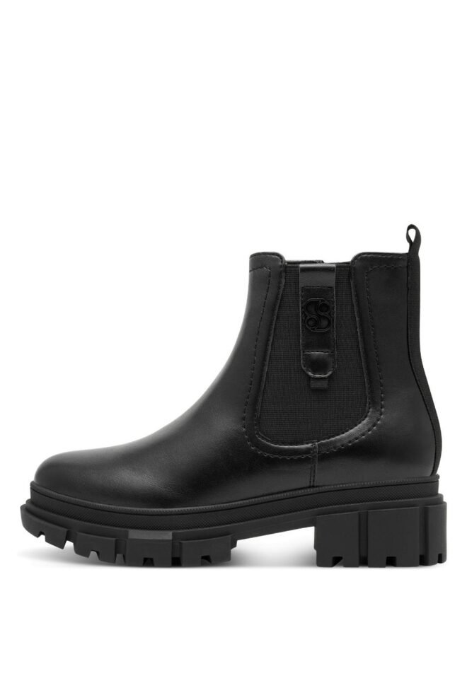 S. Oliver Chunky Chelsea, boot, - Black 25402-BLK