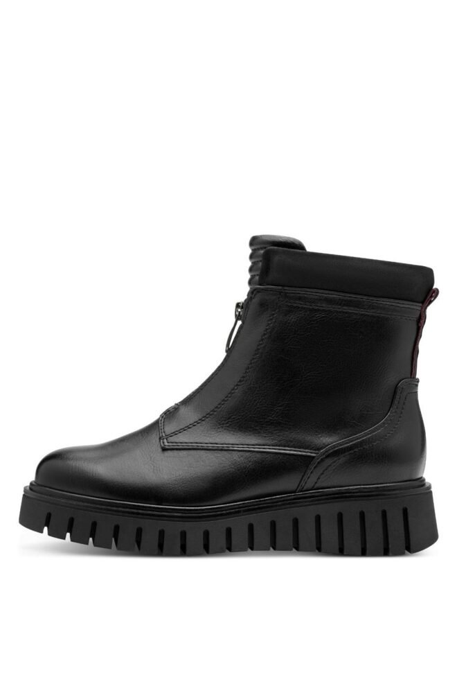 Marco Tozzi Black Chunky Zip boot, 25473-BLK
