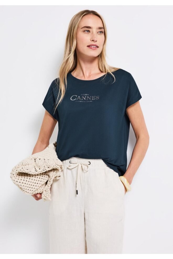 Street One Cannes Club Tee Tide Blue 323740-TID-1
