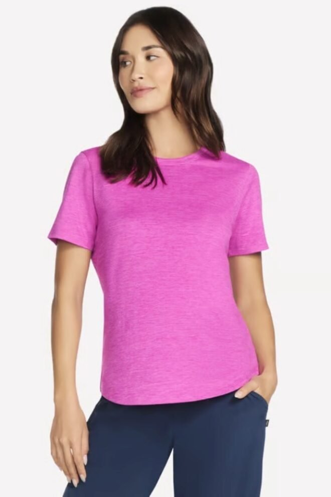 GO DRI SWIFT tee in neon pink / lawender TS104-NPLV-1