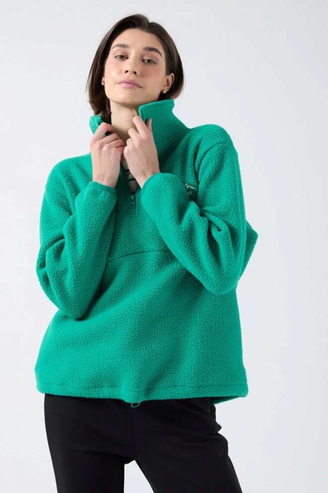 Marc Angelo Molly Half-Zip Fleece in Emerald Green USCO52074-EMER-1