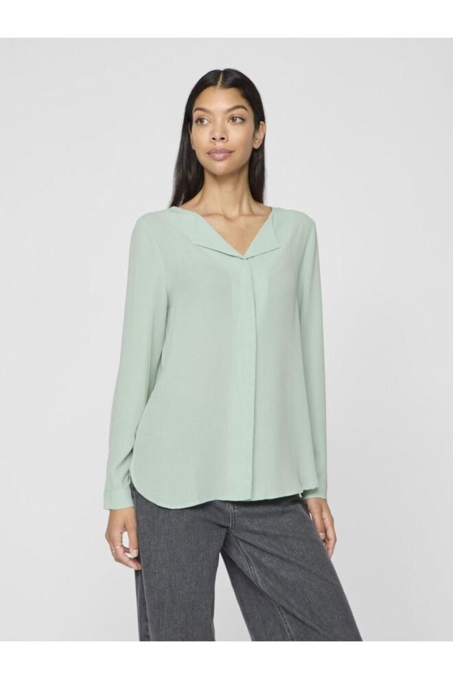VILUCY HIGH LOW SHIRT SILT GREEN VILUCY-MINT-1