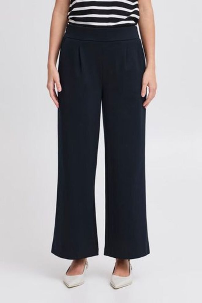 B.Young BYRIZETTA Wide Cropped Pants Copenhagen Night BYRIZETTA-NAV-1