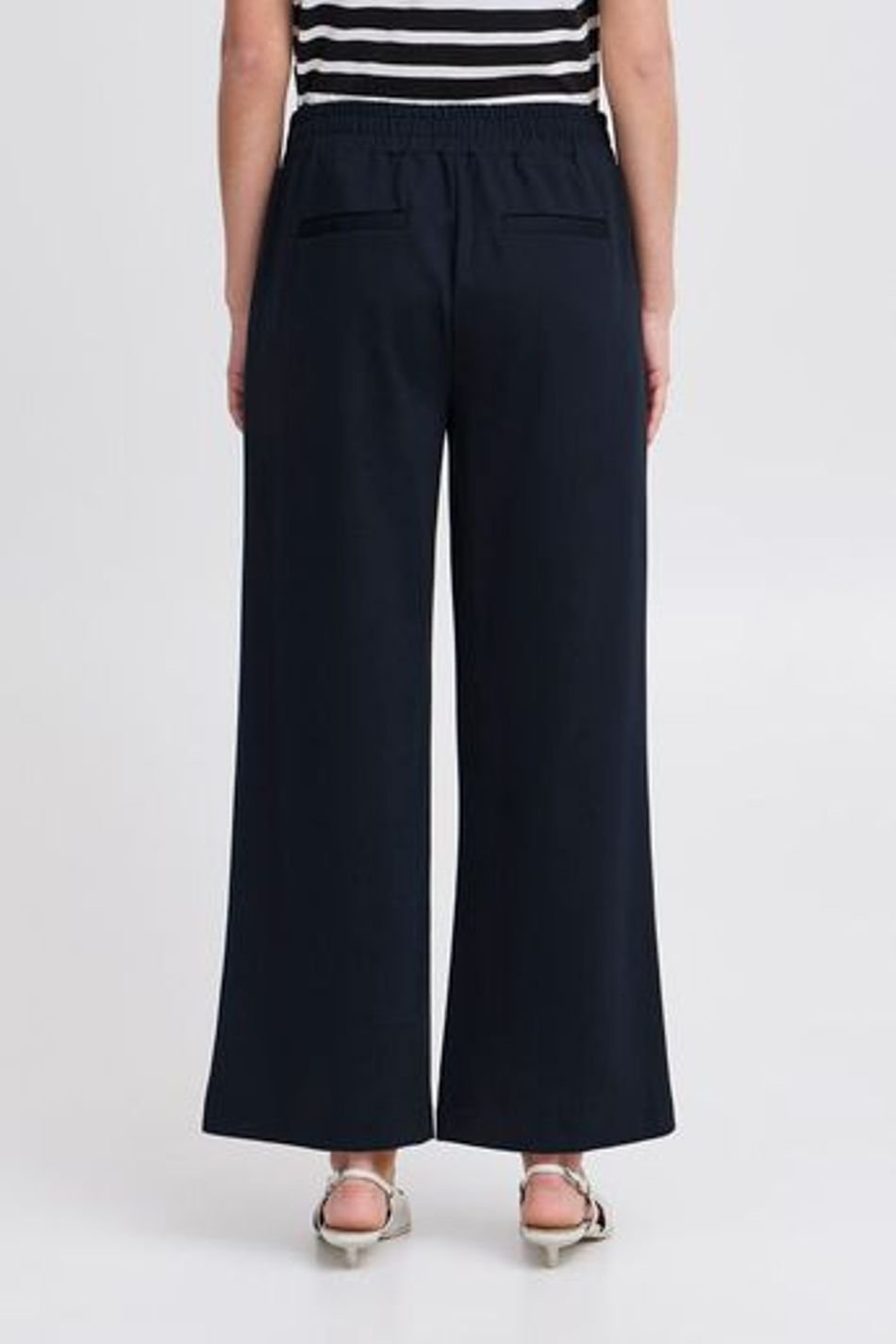 B.Young BYRIZETTA Wide Cropped Pants Copenhagen Night BYRIZETTA-NAV-1 - Image 2