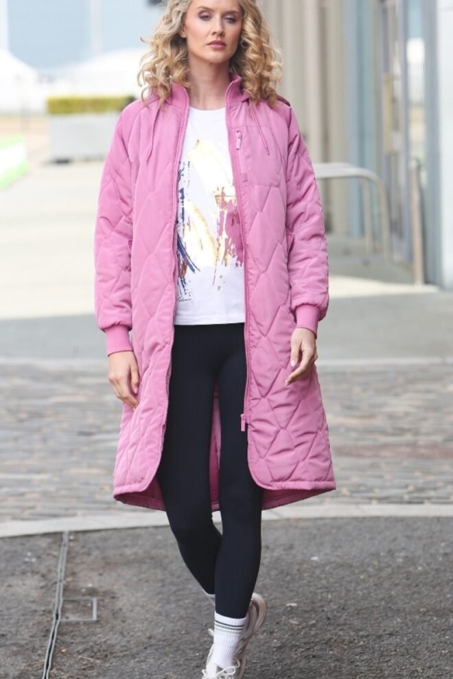 Relax and Renew Casey Longline Coat Berry CASEY-1