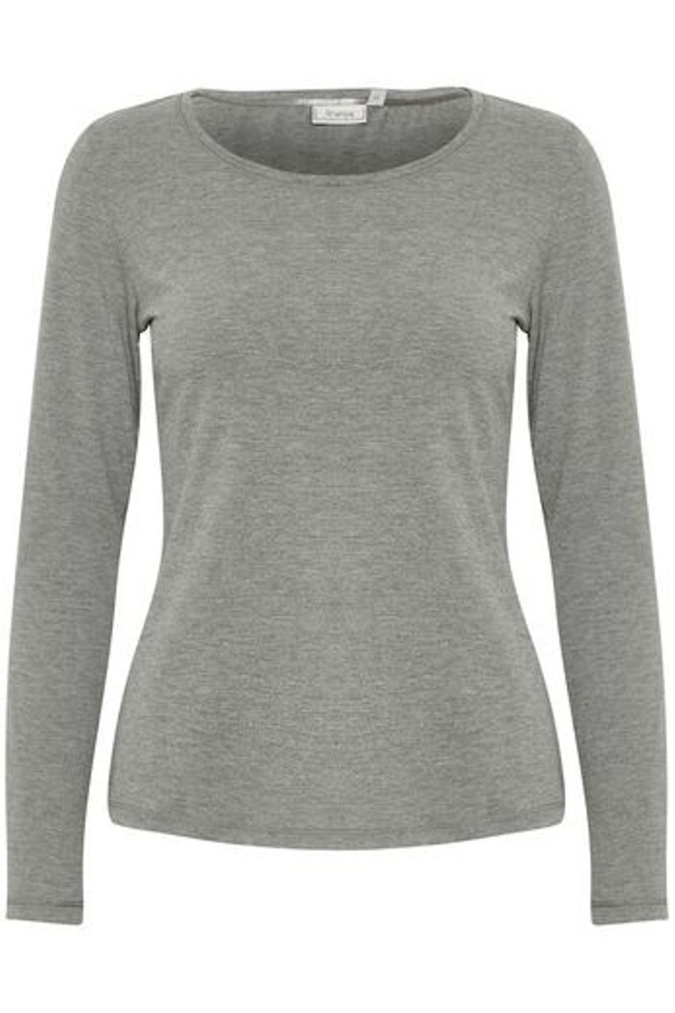 Fransa FRKASIC Long Sleeve Tee Asphalt Melange FRKASIC-ASPH-1 - Image 4