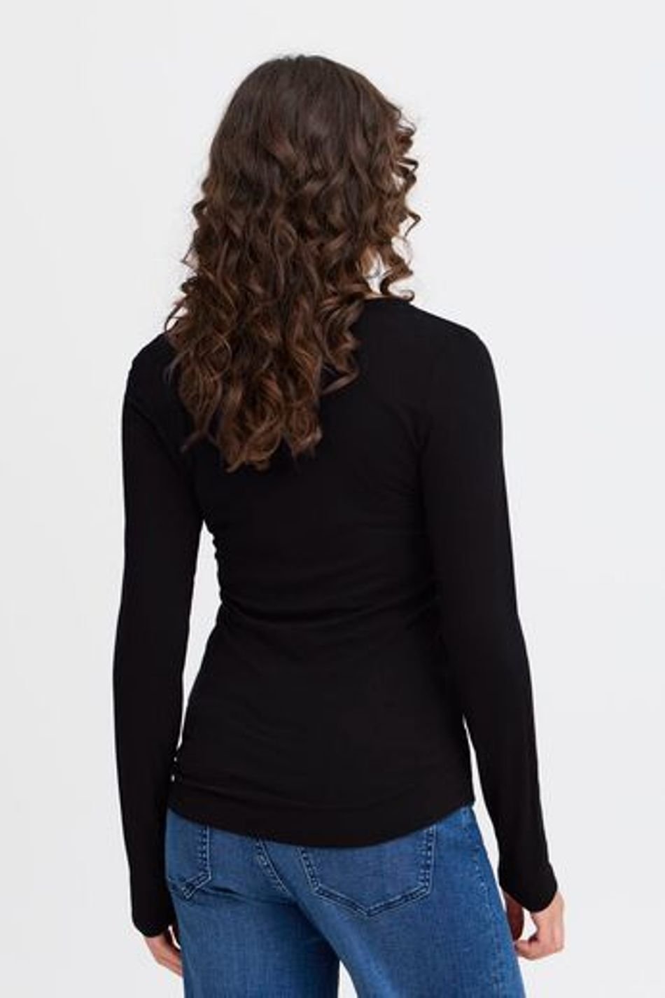 Fransa FRKASIC Long Sleeve Tee Black FRKASIC-BLK-1 - Image 2