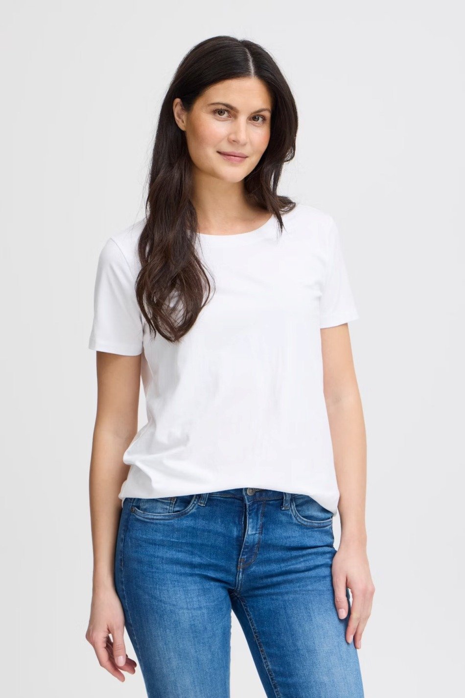 Fransa FRZASHOULDER Tee White FRZASHOULDER-WHI-1