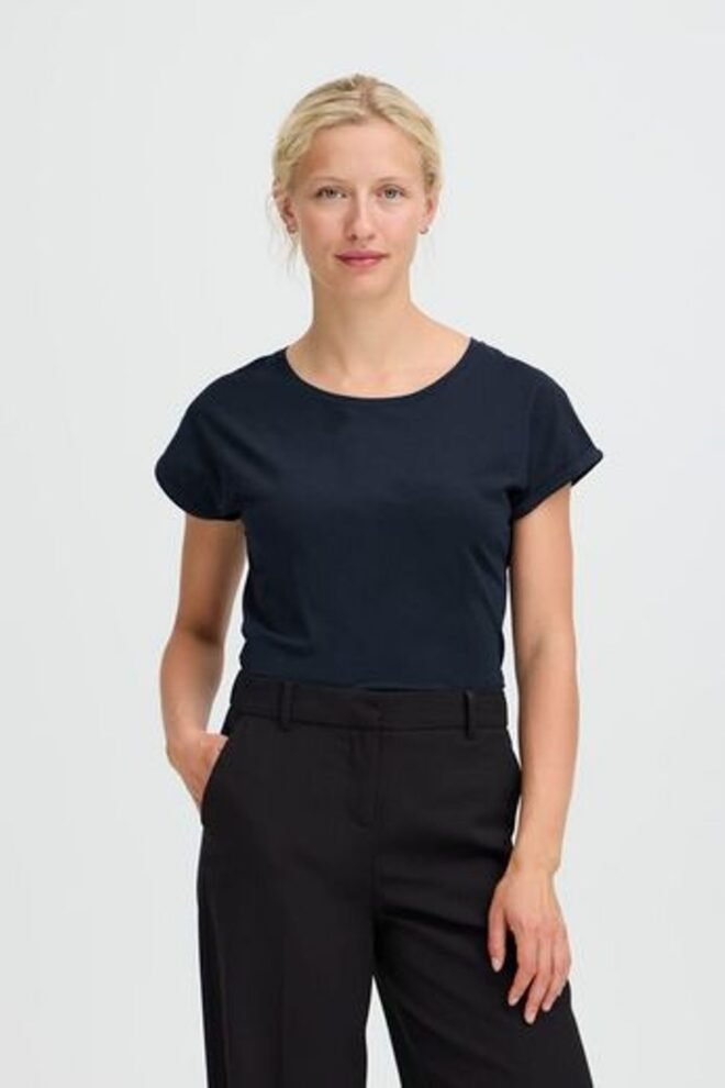 B.Young PAMILA T-Shirt Copenhagen Night PAMILA-TEE-NAV-1