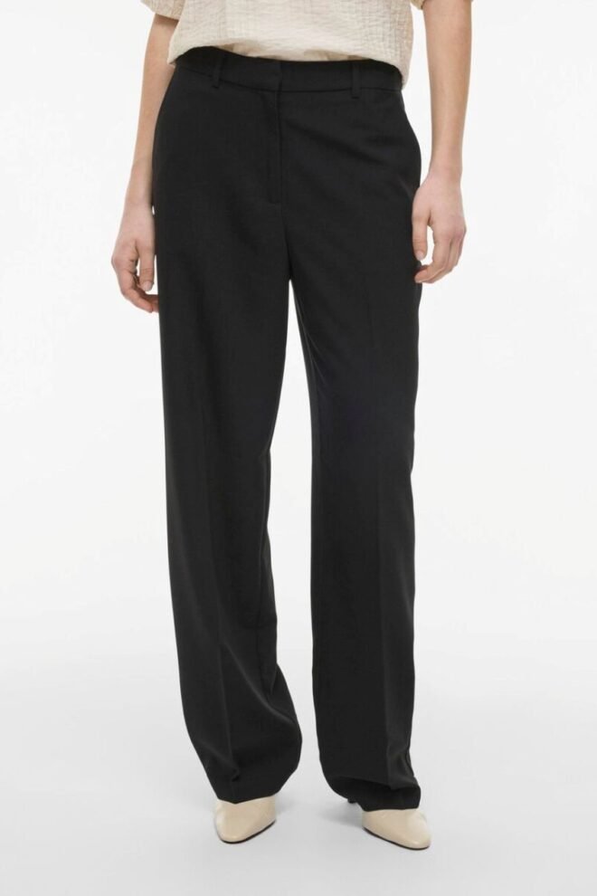 VILA VISIFFLE TROUSERS BLACK 32 INS LONG VISIFFE-BLK-1