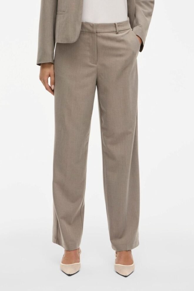 VILA VISIFFE HIGH WAIST TROUSERS TAUPE 32 INS LONG VISIFFE-FALC-1