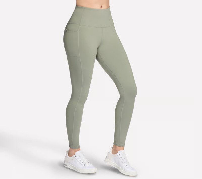 Skechers GO WALK HW legging in Olive Taupe W03LG30B-TPOL-1 - Image 3