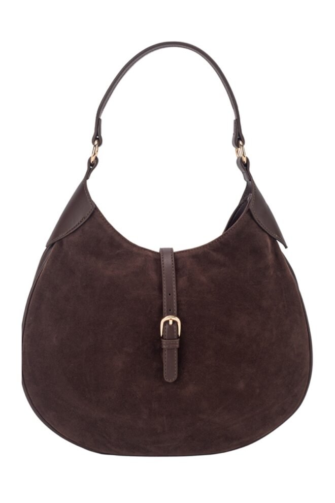 Gionni Amandine Curved Winged Tote Bag Dark Brown 11G2795-DKBRWN-1