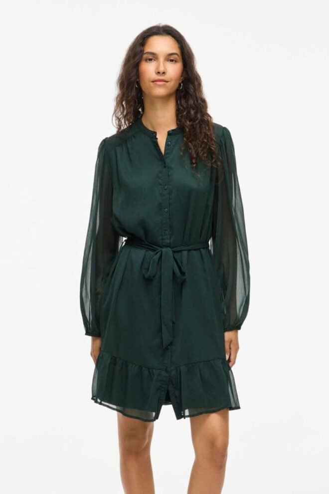 Vila Vifalia Dress Scarab VIFALIA-GREEN-1