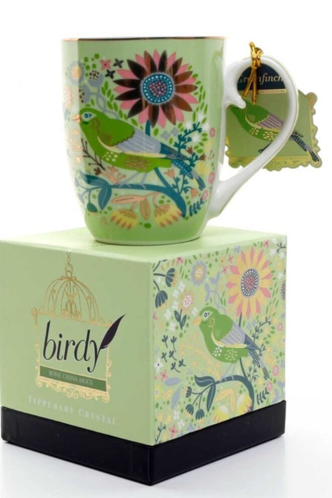 Tipperary Crystal Single Birdy Mug - Greenfinch 128408