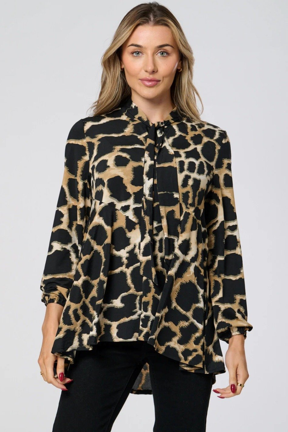 Saloos Animal Print Blouse 5545-1