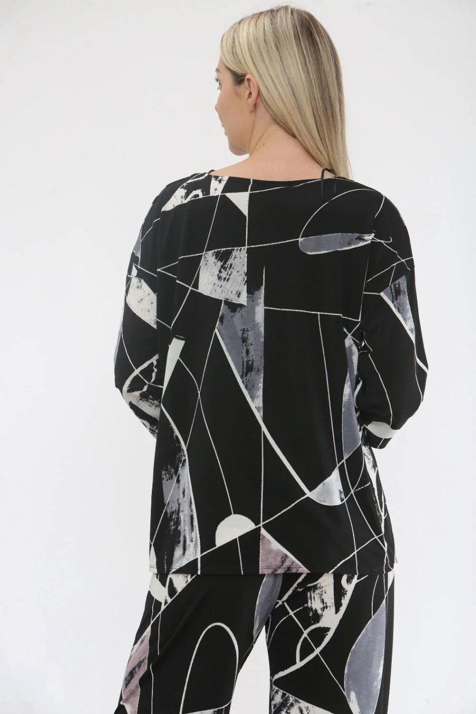 Saloos Abstract Print Top 5974-1 - Image 2