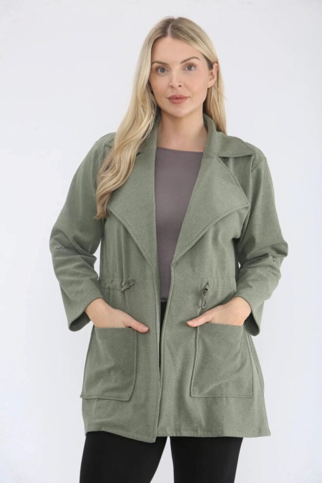 Saloos Olive Short Coat 7674-OLV-1