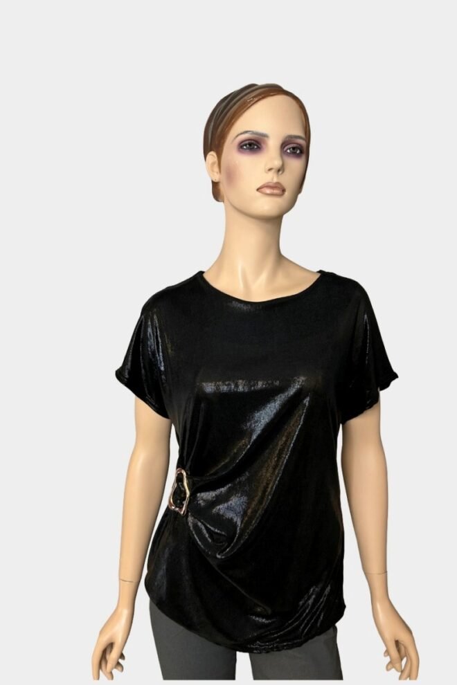 Party Cindy Top with Gold Detail Black One Size Fits 6 to 12 CINDY-BLK