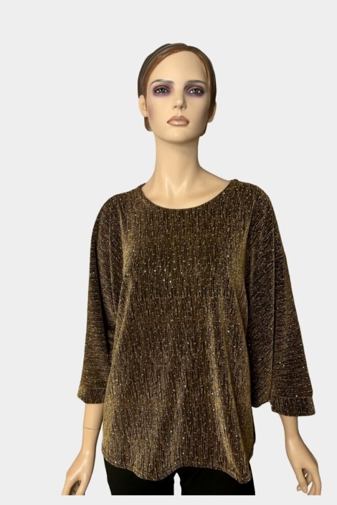 Party Noelle Batwing Top Gold One Size Fits 10 to 20 NOELLE-GOLD
