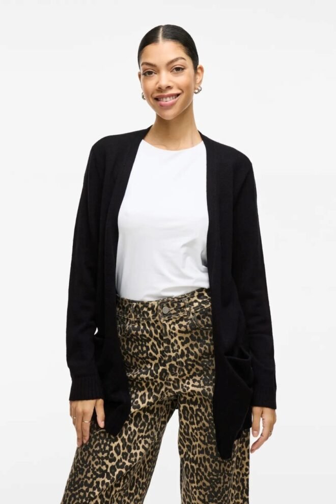 Vila Viril Basic Knitted Cardigan Viril Black VIRIL-BLK-1