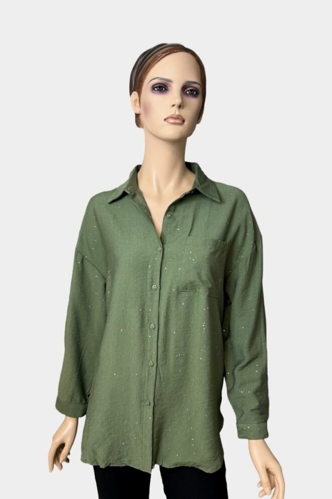Christys Shimmer Shirt Green AOIFE-GRN