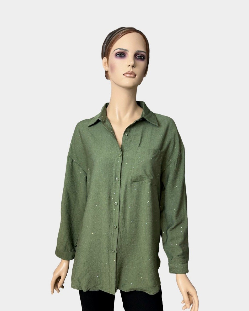 Christys Shimmer Shirt Green AOIFE-GRN