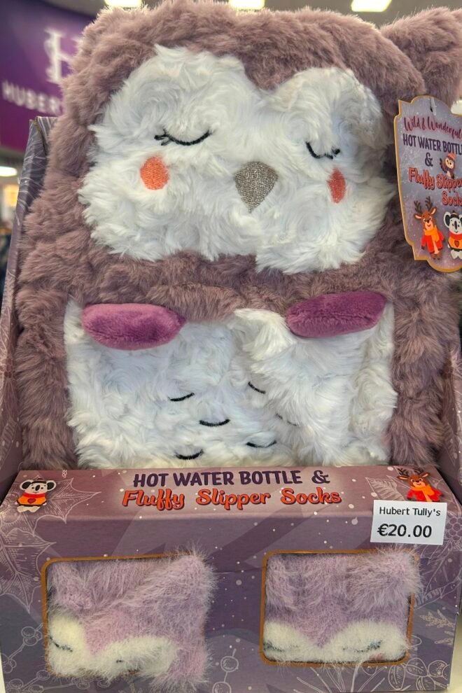 Hot Water Bottle with Slipper Socks Owl BOTT-OWL
