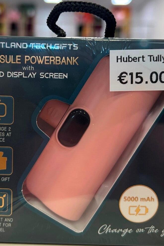 Capsule Powerbank with Led Display Screen Pink CAPS-PINK