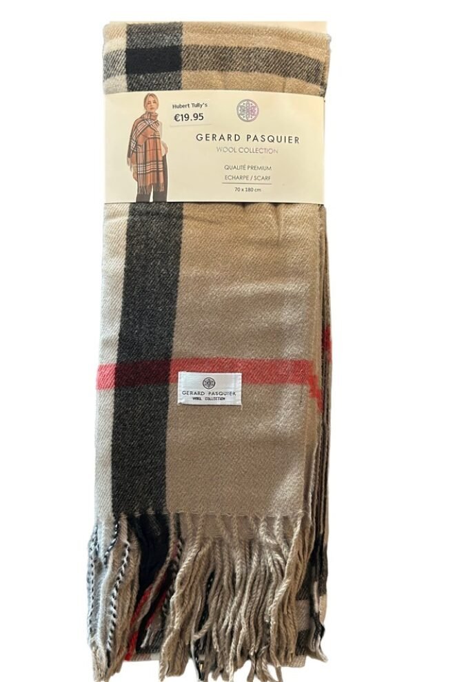 Gerard Pasquier Scarf check Beige GER-CHECKBEI