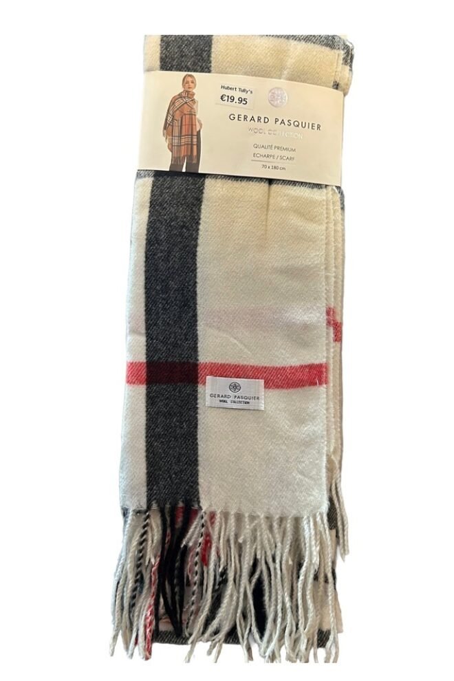 Gerard Pasquier Scarf check Cream GER-CHECKCREAM