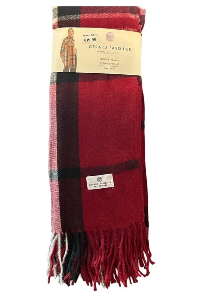 Gerard Pasquier Scarf check Red GER-CHECKRED