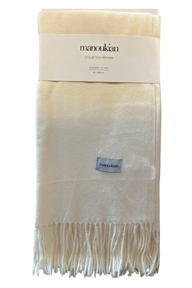 Manoukian Scarf White MANO-WHI