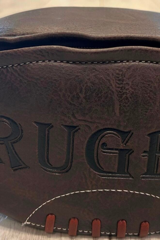 Rugby Ball Washbag Brown RUGBY-BRWN