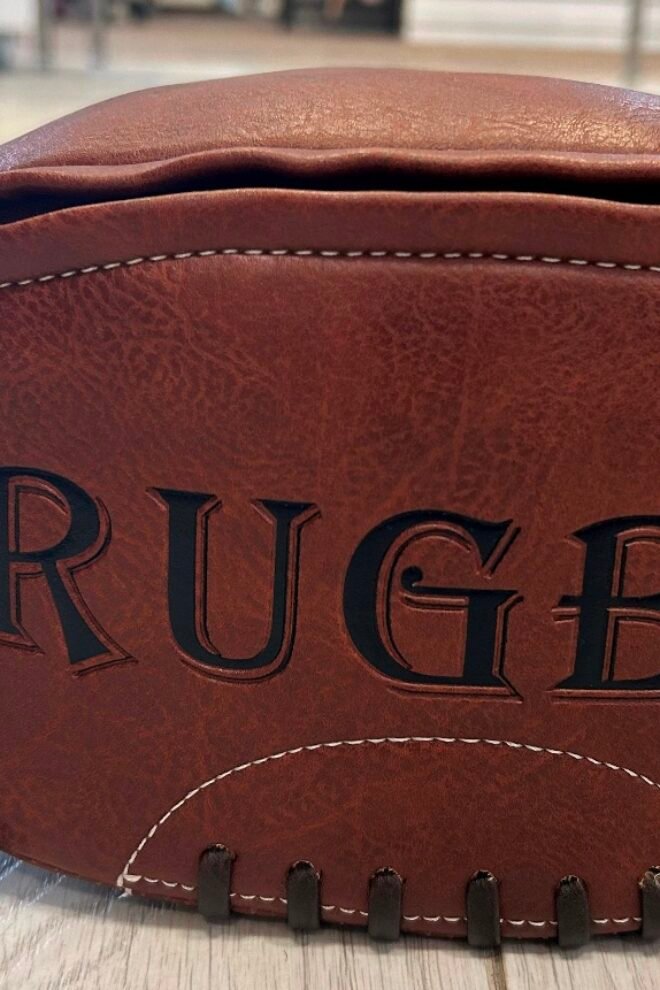 Rugby Ball Washbag Tan RUGBY-TAN