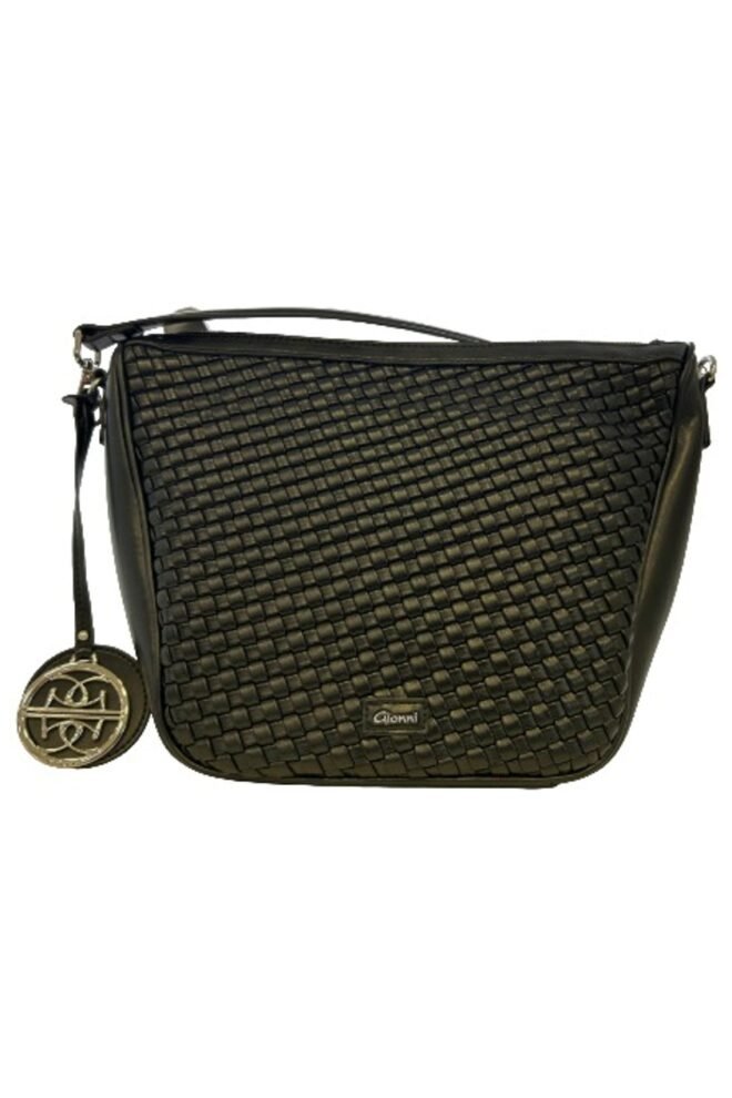 Gionni Woven Curve Bag Black 11G2834-BLK-1
