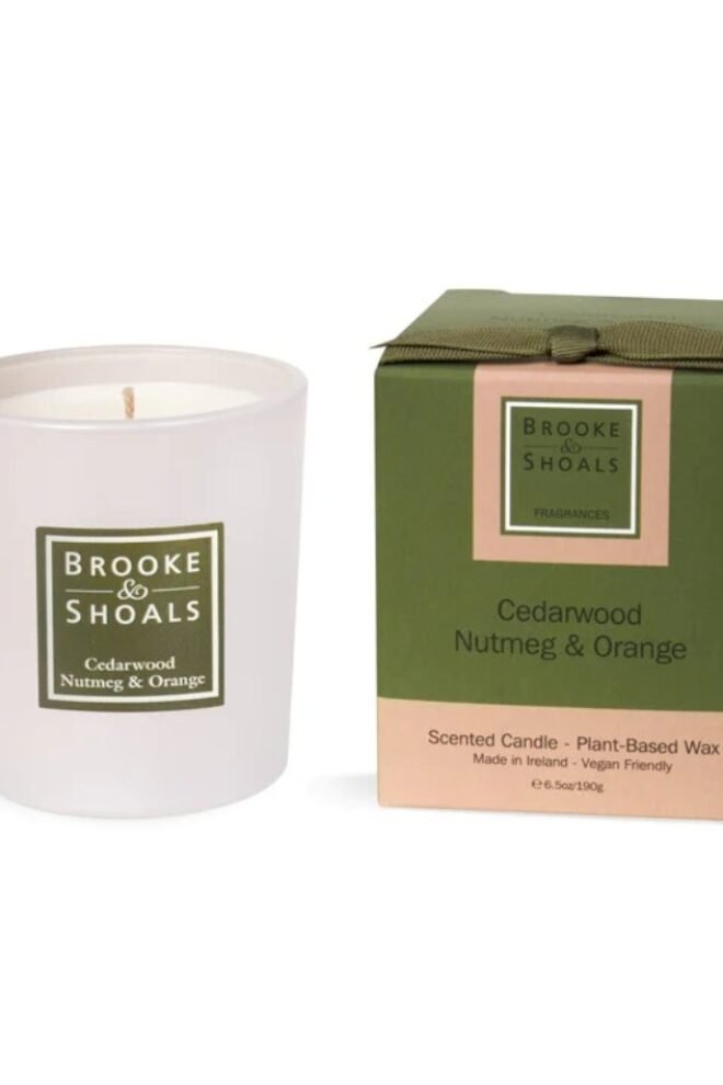 Brooke and Shoals Cedarwood, Nutmeg and Orange Candle CAN-CNO-1