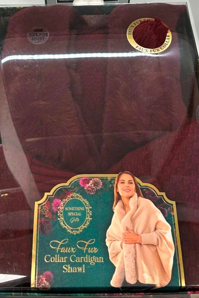 Cosy Cardigan Shawl Burgundy SHAWL-BURG