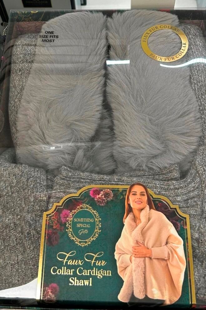 Cosy Cardigan Shawl Grey SHAWL-GREY