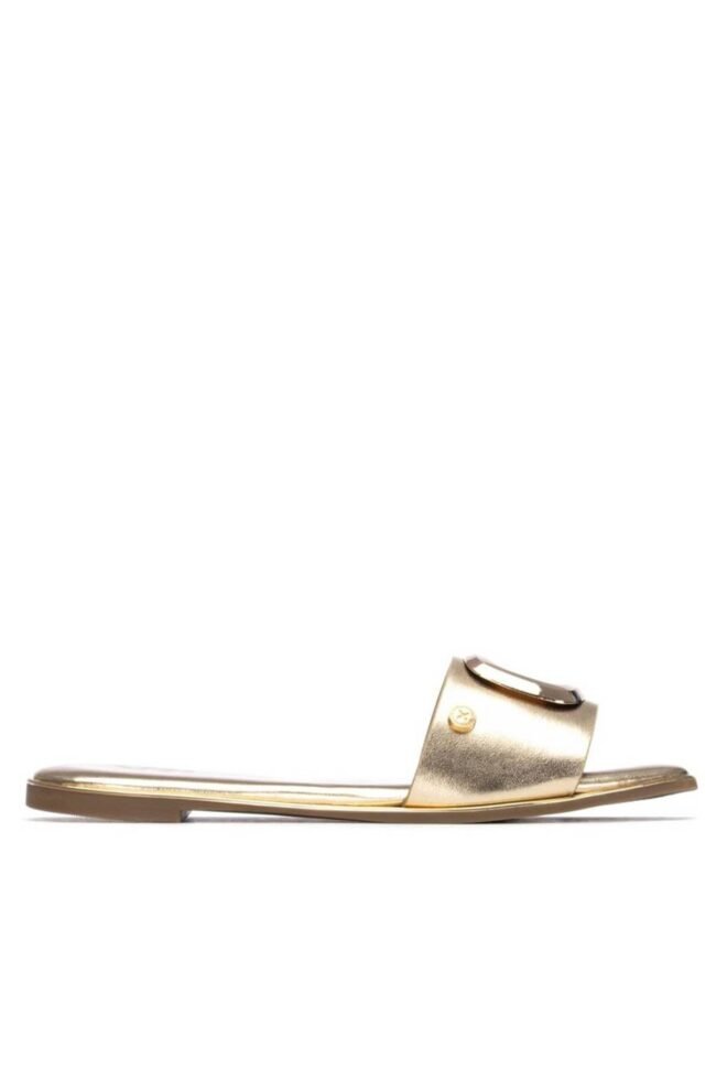XTI Gold Flat Slip-Ons 145382-GOLD-1