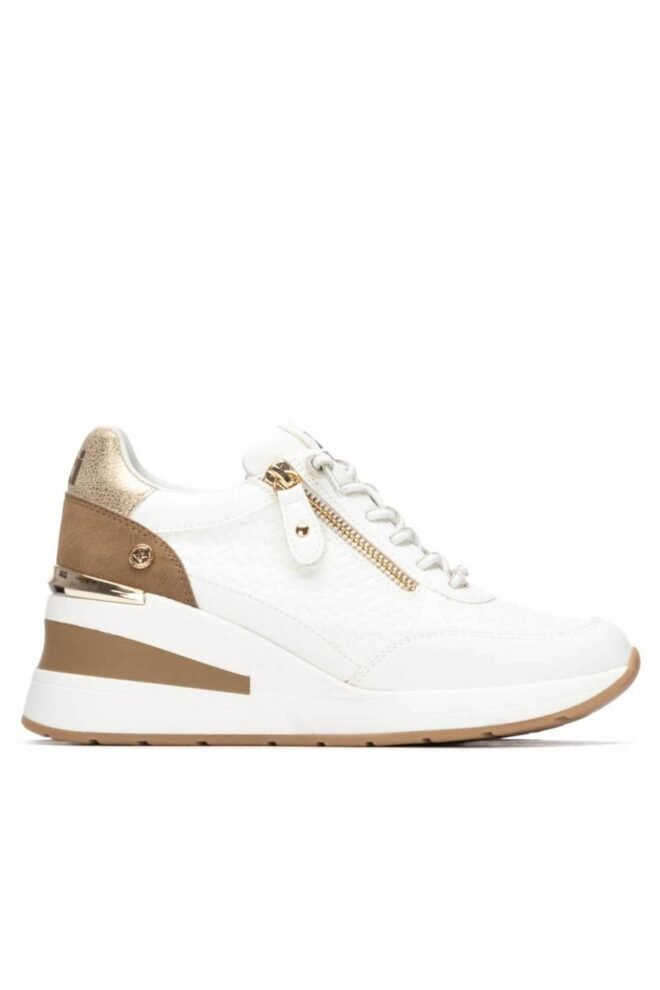 XTI White Wedge Trainers 145449-WHI-1
