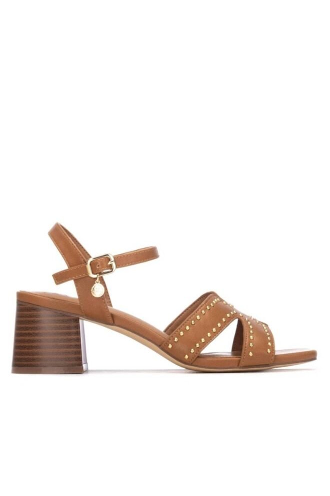 XTI Camel Block Heel Sandals 145464-CAM-1