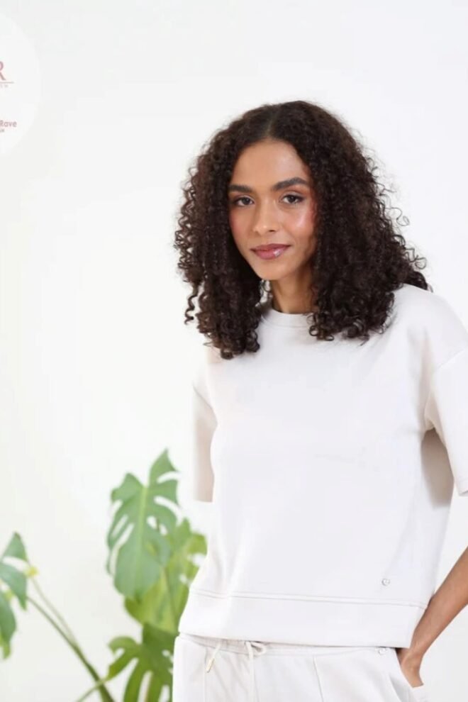 Relax and Renew Short Sleeve Top Stone ALEX-STN-1