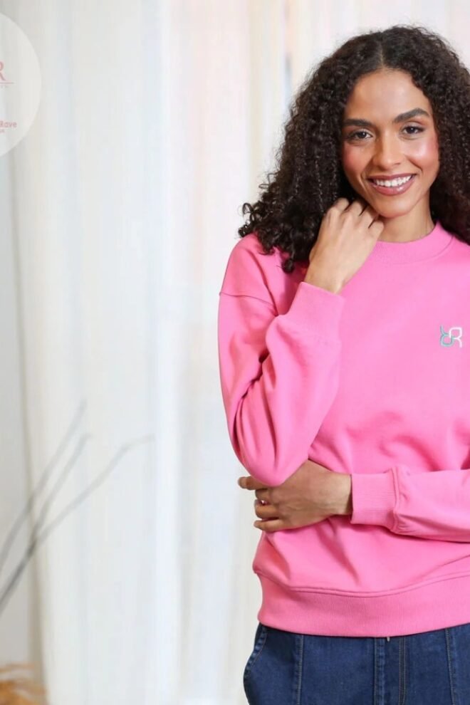 Relax and Renew Gianna Sweatshirt Pink GIANNA-PINK-1