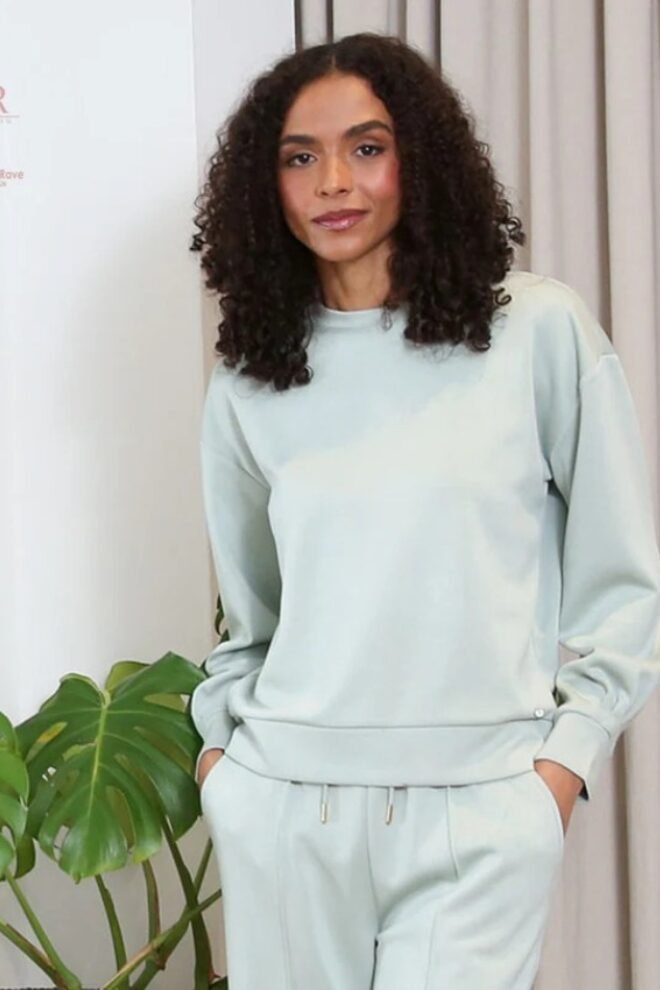 Relax and Renew Sandy Sweatshirt Sage SANDY-SAG-1
